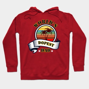 world's dopest dad retro Hoodie